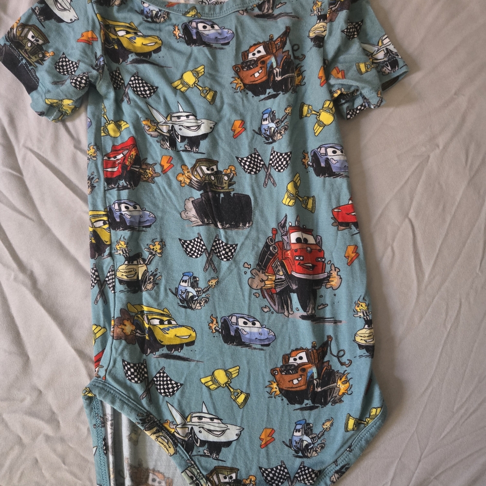 Posh Peanut Cars Short Sleeved Bodysuit